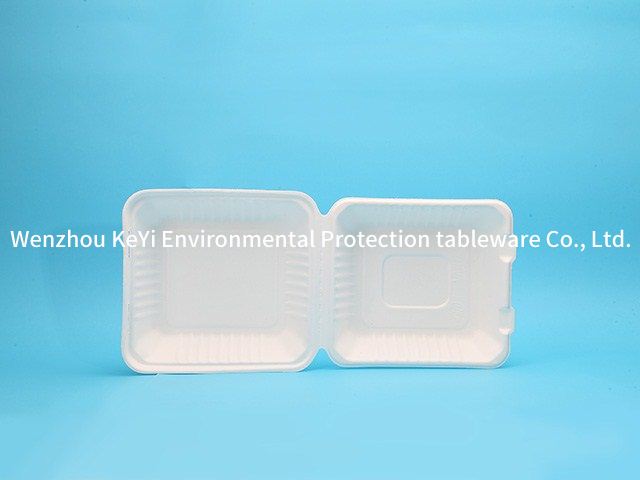 biodegradable food boxes 9inch clamshell Biodegradable, Plant-Based, Tree Free, Disposable