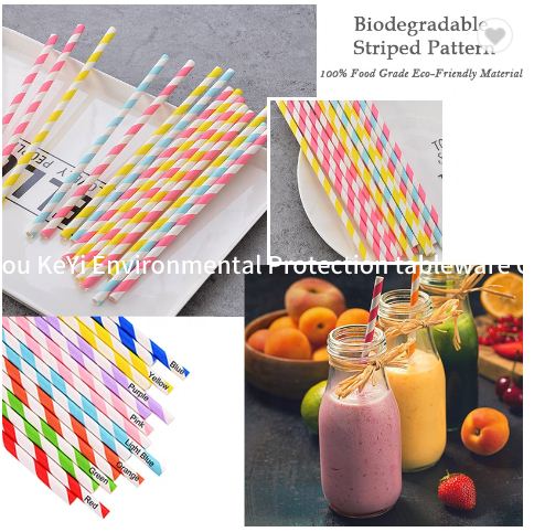 Eco Recycled Disposable Paper Straw Drinking Paper Straws Custom 