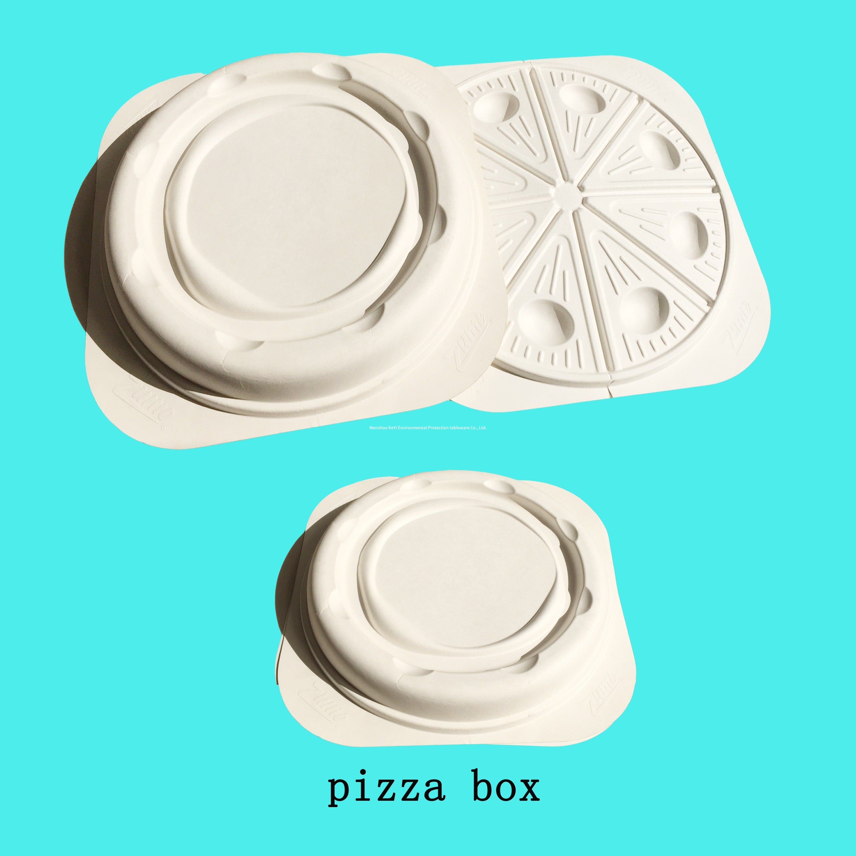 biodegradable sugarcane pulp pizza container