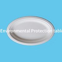 biodegradable oval plate10.25*7.75
