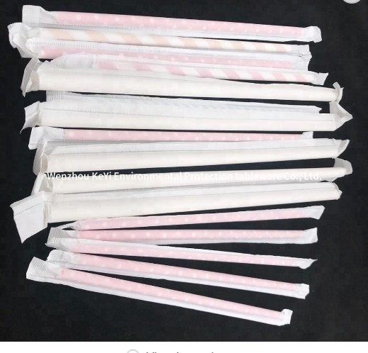 Individually Wrapped Drinking Straw paper straws